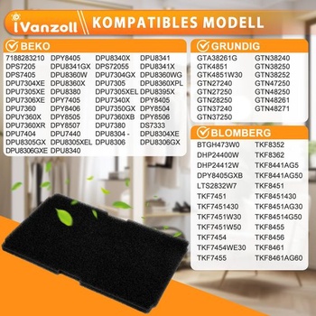 3 filtry pro sušičky Beko iVanzoll
