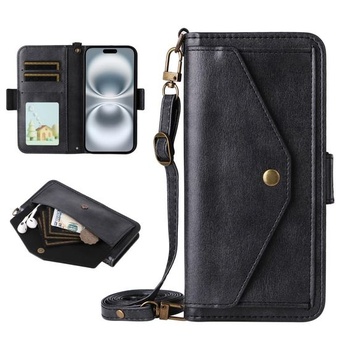 Puzdro z umelej kože crossbody pre Oukitel C65 Pro/Oukitel C65, peňaženka s vonkajším vreckom, módne