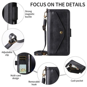 Puzdro z umelej kože crossbody pre Oukitel C65 Pro/Oukitel C65, peňaženka s vonkajším vreckom, módne