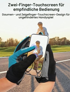 Pánské cyklistické rukavice INBIKE, dotykové na 2 prsty, nárazuvzdorné, elastické, reflexní,