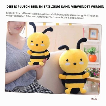 Beaupretty 2dílná plyšová hračka včelka, malá dekorativní plyšová hračka do dětského obývacího