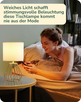 Nočná lampička EDISHINE, skladané tienidlo