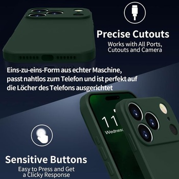 Prémiový silikonový kryt pro iPhone 17 Pro, ochranný kryt fotoaparátu pro iPhone 17 Pro s 1