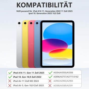 Pouzdro drivego s klávesnicí pro iPad (A16) 11. generace/10. generace, tmavě šedé