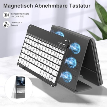 Pouzdro drivego s klávesnicí pro iPad (A16) 11. generace/10. generace, tmavě šedé