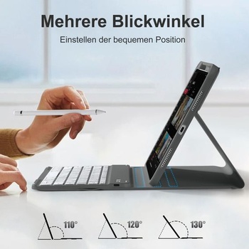 Pouzdro drivego s klávesnicí pro iPad (A16) 11. generace/10. generace, tmavě šedé