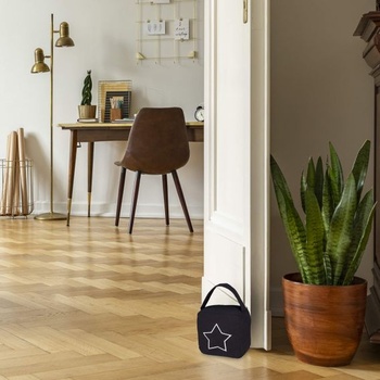 Taška Relaxdays Doorstop Taška, moderná taška so zarážkou vo vintage dizajne, čierna, 18,50 x 14,00
