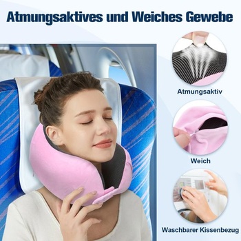 Vankúš na krk Circorld Airplane, vankúš na podporu krku pre dospelých, cestovný vankúš z pamäťovej