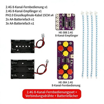 PEMENOL Modul relé prijímača Servo Doska 2,4 GHz 8 kanálov pre RC auto Smart Home, Bezdrôtový modul