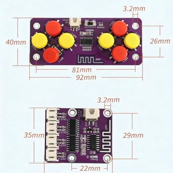 PEMENOL Modul relé prijímača Servo Doska 2,4 GHz 8 kanálov pre RC auto Smart Home, Bezdrôtový modul