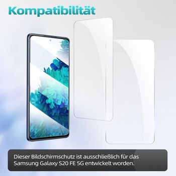 3 kusy ochranného skla z tvrdeného skla pre Samsung Galaxy S20 FE, priehľadné, 6,5 palca