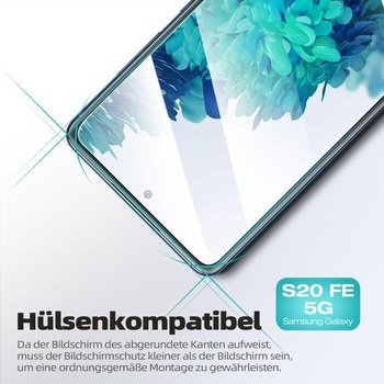 3 kusy ochranného skla z tvrdeného skla pre Samsung Galaxy S20 FE, priehľadné, 6,5 palca
