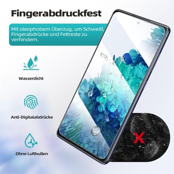 3 kusy ochranného skla z tvrdeného skla pre Samsung Galaxy S20 FE, priehľadné, 6,5 palca