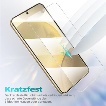 3 kusy ochranného skla z tvrdeného skla pre Samsung Galaxy S24 5G, priehľadné, 6,2 palca