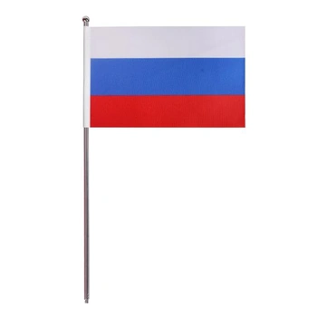 AZ FLAG Stolní vlajka Rusko 22x15 cm Ruský saténový kovový podstavec