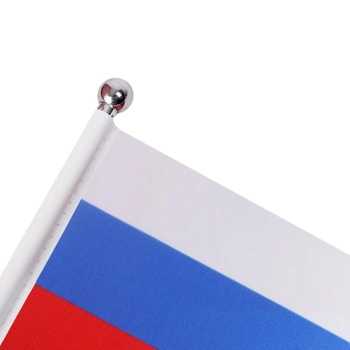 AZ FLAG Stolní vlajka Rusko 22x15 cm Ruský saténový kovový podstavec