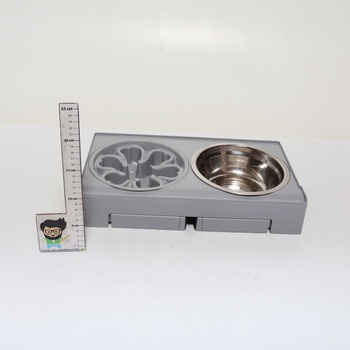 Feandrea Elevated Dog Bowl, miska na kŕmenie so stojanom, výškovo nastaviteľná a sklopná kŕmna