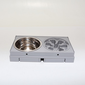 Feandrea Elevated Dog Bowl, miska na kŕmenie so stojanom, výškovo nastaviteľná a sklopná kŕmna