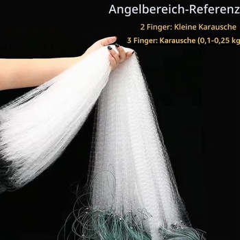 Vrhací síť na rybaření, rybářská síť 1m x 20m, nevodová síť na rybaření, rybářská síť, rybářské