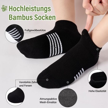 Bambusové ponožky do tenisek pro ženy, 6/12 párů, prodyšné polstrované sportovní ponožky, běžecké