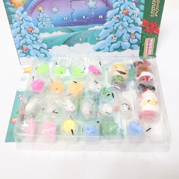 JOYIN Adventný kalendár 2023 Detský vianočný 24-dňový odpočítavací vianočný kalendár s hračkami Mochi