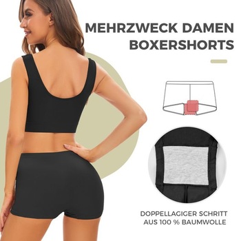 Dámske bavlnené boxerky SIHOHAN, cyklistické kraťasy k šatám, veľkosť S, čierna+biela+béžová