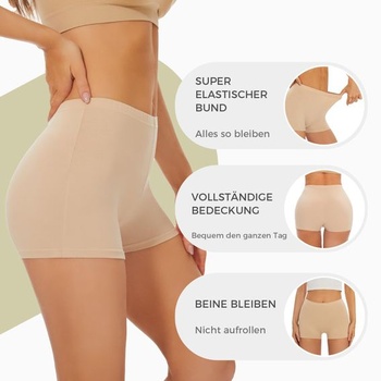 Dámske bavlnené boxerky SIHOHAN, cyklistické kraťasy k šatám, veľkosť S, čierna+biela+béžová