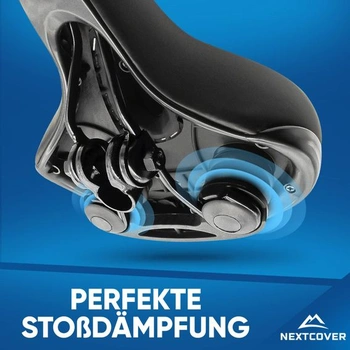 NEXTCOVER® NOVÉ cyklistické sedlo pro ženy a muže s prohlubní [Airflow] pro maximální pohodlí při