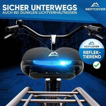 NEXTCOVER® NOVÉ cyklistické sedlo pro ženy a muže s prohlubní [Airflow] pro maximální pohodlí při