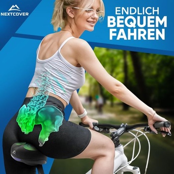 NEXTCOVER® NOVÉ cyklistické sedlo pro ženy a muže s prohlubní [Airflow] pro maximální pohodlí při