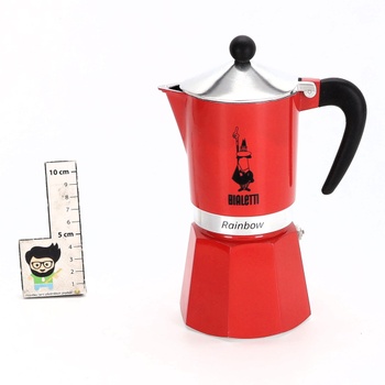 Moka kanvica Bialetti 4963 Rainbow červená
