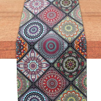 Artoid Módne boho vintage geometrický marocký mandala behúň na stôl, kuchynský jedálenský stôl