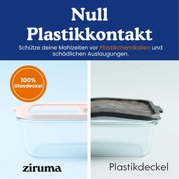 Sklenené nádoby Ziruma s vekami 2 ks