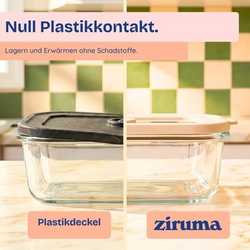 Skleněné nádoby Ziruma s víky 2 ks