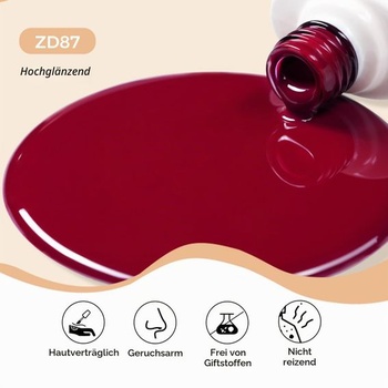 TOMICCA UV gél na nechty Dunkelrot Nagellack UV/LED 8ML Dunkelrot 2 8 ml (1 balenie)