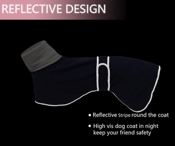 Zimný psí kabát Morezi s reflexným lemovaním, mäkký polyesterový fleece, nastaviteľný popruh,