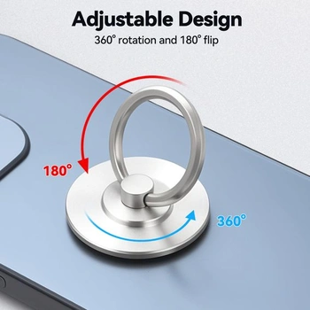 Držák na telefon Aceyoon, držák na prst z nerezové oceli, otočný o 360 stupňů, skládací