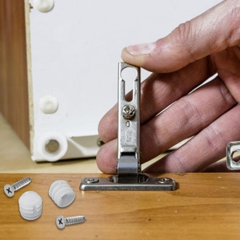 100 kusů hmoždinek do pantů M4x10mm, plastové vložky do hmoždinek do pantů se šrouby, prodlužovací