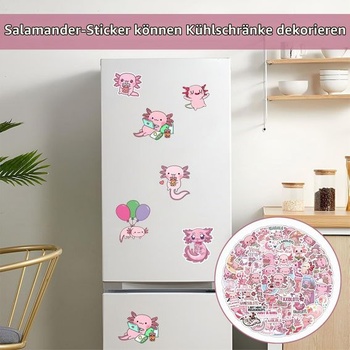 100 roztomilých samolepiek s axollotlom, roztomilé graffiti samolepky, detské samolepky, vodeodolné
