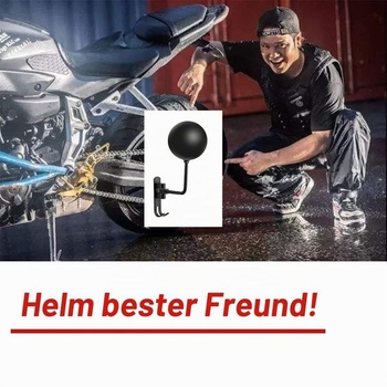 Držák na motocyklovou helmu SANGMO otočný o 180°, nástěnný, 2 háčky, závěs na helmu pro motocykl,