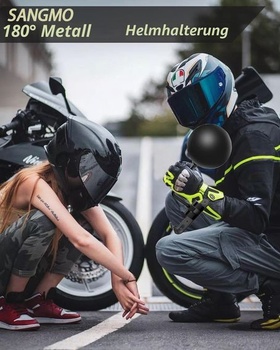 Držák na motocyklovou helmu SANGMO otočný o 180°, nástěnný, 2 háčky, závěs na helmu pro motocykl,