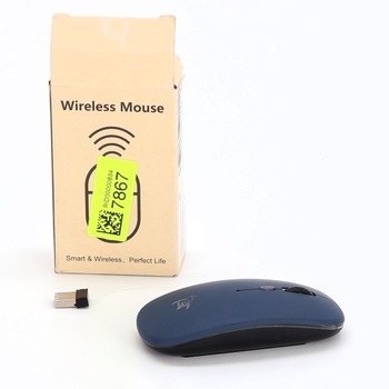 Dobíjacia bezdrôtová myš TQQ, 7farebne podsvietená myš s 2,4 GHz mini USB prijímačom, herná myš,