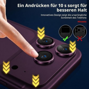 Ochranný kryt fotoaparátu pre iPhone 18 Pro Max, vínový