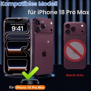 Ochranný kryt fotoaparátu pre iPhone 18 Pro Max, vínový