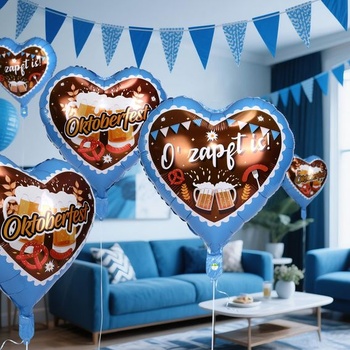 Dekoračné balóniky Oktoberfest, súprava 25 ks balónikov O' Zapft is! fóliových balónikov