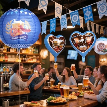 Dekoračné balóniky Oktoberfest, súprava 25 ks balónikov O' Zapft is! fóliových balónikov
