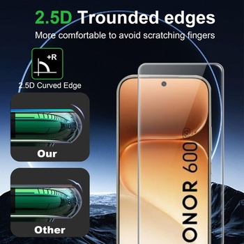 Sada 3 ks tvrdených ochranných skiel pre Honor 600/600 Pro 5G, HD ochranná fólia na displej, plné