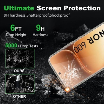 Sada 3 ks tvrdených ochranných skiel pre Honor 600/600 Pro 5G, HD ochranná fólia na displej, plné