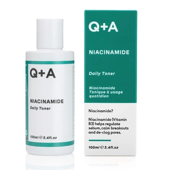 Q+A Denná pleťová voda s niacínamidom 100 ml, Čistiaca…