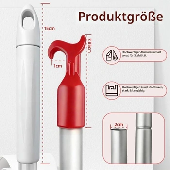 Půdní hák, tažný hák na půdní schody - táhlo na půdní schody, teleskopický půdní hák, tyčový hák na